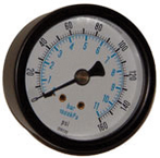 1/4 NPT Back Air Gauge 160 PSI - All Tool & Supply