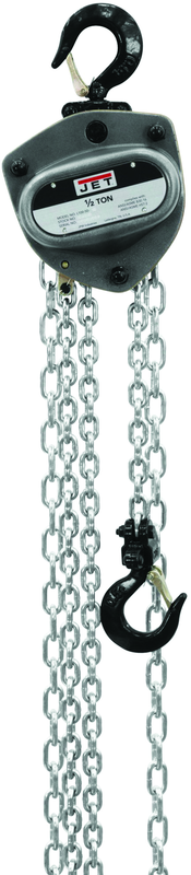 L-100-50WO-15, 1/2 Ton Hand Chain Hoist with 15' Lift & Overload Protection - All Tool & Supply