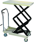 Double Scissor Lift Table - 35-5/8 x 20-1/8'' 770 lb Capacity; 13-9/16 to 51-1/8 Service Range - All Tool & Supply