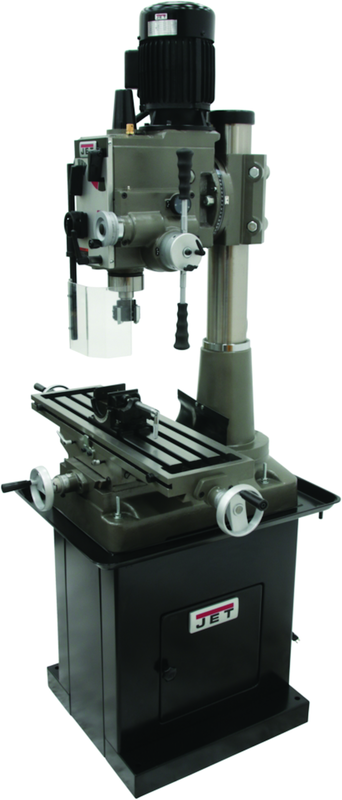 JMD-45GHPF Geared Head Square Column Mill Drill with Power Downfeed with DP500 2-Axis DRO - All Tool & Supply