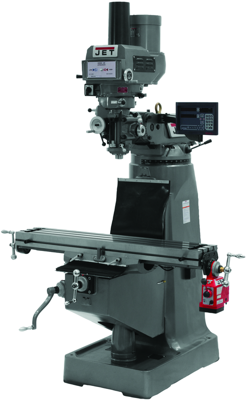 JTM-4VS Mill With Newall DP700 DRO With X-Axis Powerfeed and Power Draw Bar - All Tool & Supply