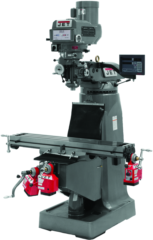 JTM-4VS Mill With 3-Axis Newall DP700 DRO (Quill) With X-Axis Powerfeed - All Tool & Supply