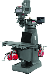 JTM-4VS Mill With 3-Axis Newall DP700 DRO (Knee) With X, Y and Z-Axis Powerfeeds and Power Draw Bar - All Tool & Supply