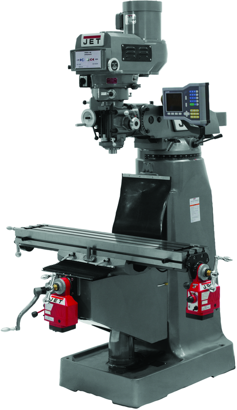 JTM-4VS Mill With 3-Axis ACU-RITE VUE DRO (Knee) With X and Y-Axis Powerfeeds - All Tool & Supply