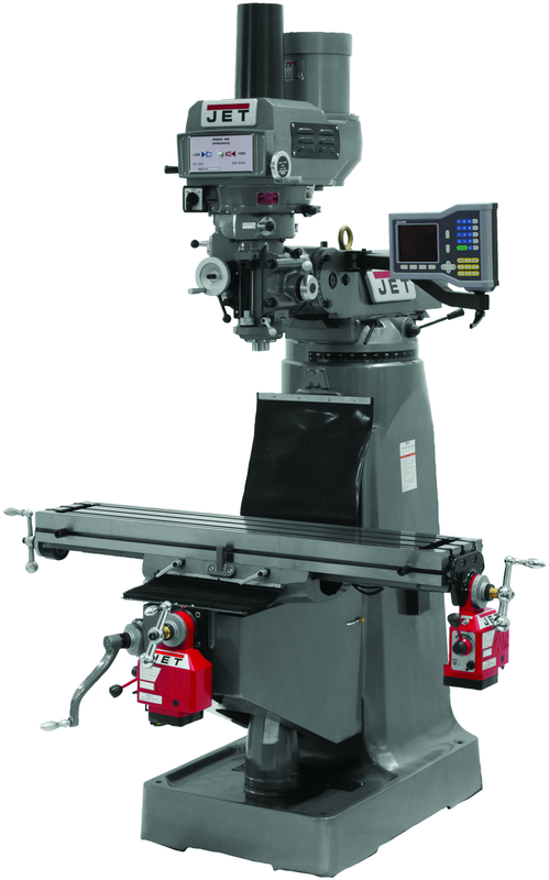 JTM-4VS-1 Mill With 3-Axis ACU-RITE VUE DRO (Knee) With X, Y and Z-Axis Powerfeeds - All Tool & Supply