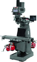 JTM-4VS-1 Mill With 3-Axis Newall DP700 DRO (Quill) With X, Y and Z-Axis Powerfeeds and Power Draw Bar - All Tool & Supply