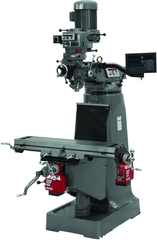 JTM-1 Mill With 3-Axis Newall DP700 DRO (Quill) With X and Y-Axis Powerfeeds - All Tool & Supply