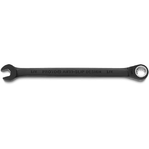 Proto Black Chrome Combination Non-Reversible Ratcheting Wrench 1/4″ - Spline - All Tool & Supply