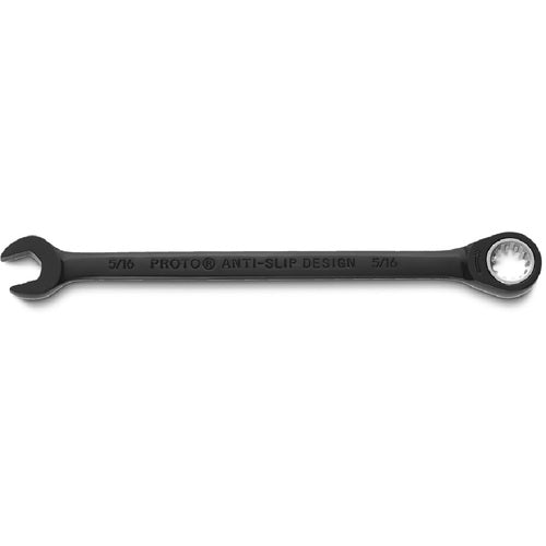 Proto Black Chrome Combination Non-Reversible Ratcheting Wrench 5/16″ - Spline - All Tool & Supply