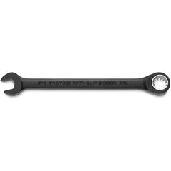 Proto Black Chrome Combination Non-Reversible Ratcheting Wrench 7/16″ - Spline - All Tool & Supply