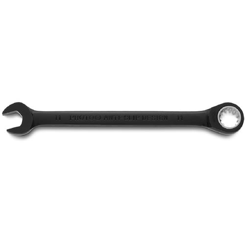 Proto Black Chrome Combination Non-Reversible Ratcheting Wrench 11 mm - Spline - All Tool & Supply