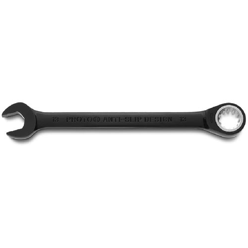 Proto Black Chrome Combination Non-Reversible Ratcheting Wrench 13 mm - Spline - All Tool & Supply