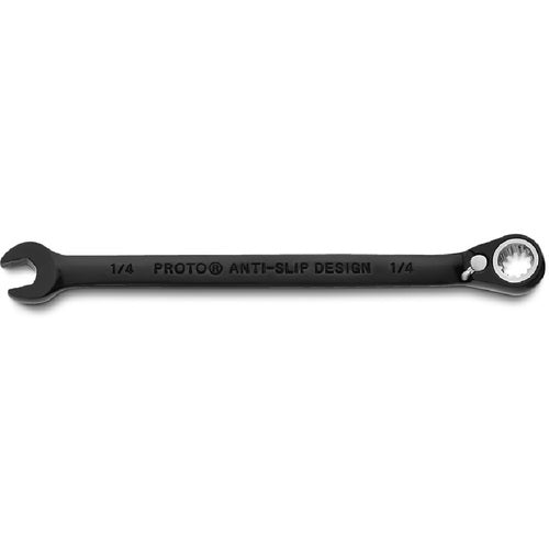 Proto Black Chrome Combination Reversible Ratcheting Wrench 1/4″ - Spline - All Tool & Supply