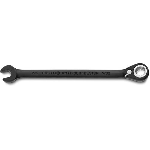 Proto Black Chrome Combination Reversible Ratcheting Wrench 9/32″ - Spline - All Tool & Supply