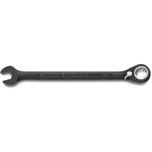 Proto Black Chrome Combination Reversible Ratcheting Wrench 3/8″ - Spline - All Tool & Supply