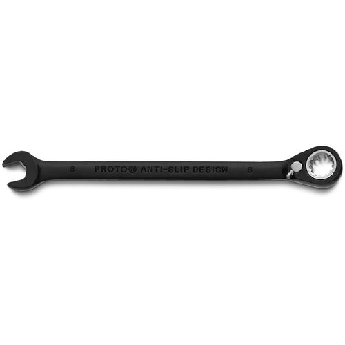 Proto Black Chrome Combination Reversible Ratcheting Wrench 8 mm - Spline - All Tool & Supply