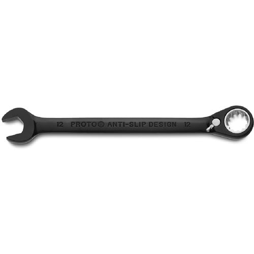 Proto Black Chrome Combination Reversible Ratcheting Wrench 12 mm - Spline - All Tool & Supply