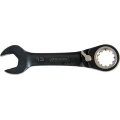 Proto Black Chrome Combination Stubby Reversible Ratcheting Wrench 11 mm - Spline - All Tool & Supply