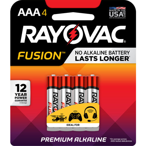 AAA Fusion Alkaline Batteries-4Pk - All Tool & Supply