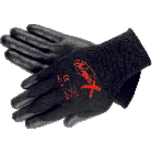 Ninja X Gloves -15 Gauge Black Nylon/Lycra Blend - Black Bi-Polymer pPalm and Fingertips - Size Medium - All Tool & Supply