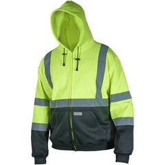 SWEATSHIRT LIME ZIPPER S