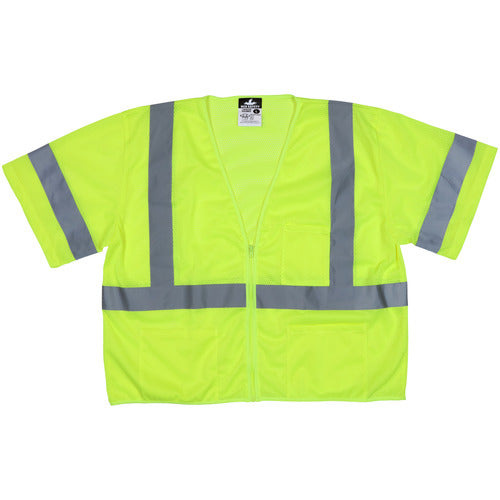 CLS3 HV LIME ZIP VEST X3