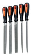 5 Pc. 8" Bastard Engineering File Set - Ergo Handles - All Tool & Supply