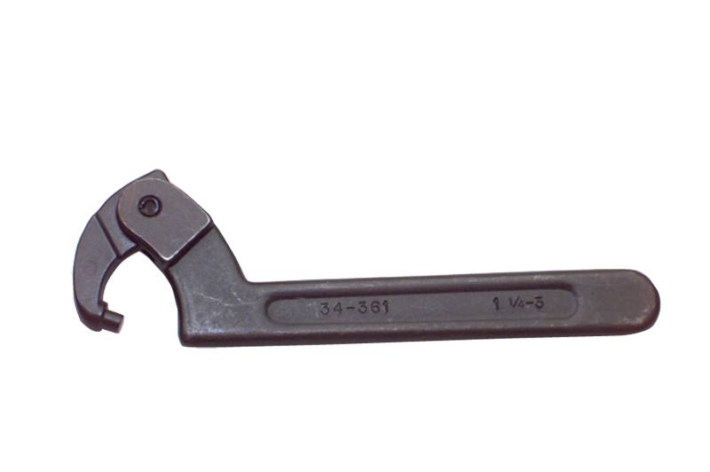 4-1/2 to 6-1/4'' Dia. Capacity - 10-1/2'' OAL - Adjustable Pin Spanner Wrench - All Tool & Supply