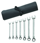 7 Piece - Reversible Combination Ratcheting Wrench Set SAE - All Tool & Supply