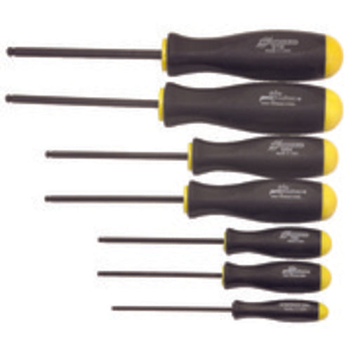 6 Pieces-1.5-5 mm Screwdriver Style - Ball End Hex Driver Set with Ergo Handles - All Tool & Supply