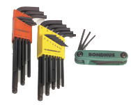 30 Piece - .050 - 3/8"; 1.5 - 10mm; & T6 - T25 Reg; Ball End; & Fold up Style - Hex Key & Torx Set - All Tool & Supply