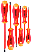 Bondhus Set of 6 Slotted & Phillips Tip Insulated Ergonic Screwdrivers. Impact-proof handle w/hanging hole. - All Tool & Supply