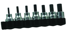 7 Piece - 1/8; 5/32;  3/16; 7/32; 1/4; 5/16 & 3/8" - 3/8" Square Drive - Hex Bit Set - All Tool & Supply