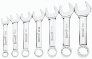 Snap-On/Williams Combination Wrench Set -- 7 Pieces; Chrome 12-Point; Set Includes: 3/8; 7/16; 1/2; 9/16; 5/8; 11/16; 3/4" - All Tool & Supply