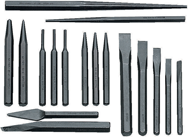 Snap-On/Williams 17 Piece Punch & Chisel Set -- #PC17; 1/8 to 1/2 Punches; 5/16 to 3/8 Chisels - All Tool & Supply