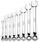 Snap-On/Williams Reverse Ratcheting Wrench Set -- 8 Pieces; 12PT Chrome Plated; Includes Sizes: 5/16; 3/8; 7/16; 1/2; 9/16; 5/8; 11/16; 3/4"; 5° Swing - All Tool & Supply