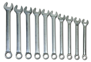 Snap-On/Williams Fractional Combination Wrench Set -- 10 Pieces; 12PT Satin Chrome; Includes Sizes: 1-5/16; 1-3/8; 1-7/16; 1-1/2; 1-5/8; 1-11/16; 1-3/4; 1-13/16; 1-7/8; 2" - All Tool & Supply