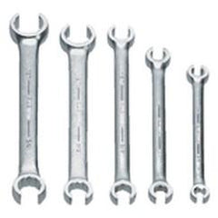 Snap-On/Williams Flare Nut Wrench Set -- 5 Pieces; 6PT Satin Chrome; Includes Sizes: 3/8 x 7/16; 1/2 x 9/16; 5/8 x 11/16; 3/4 x 1; 7/8 x 1-1/8" - All Tool & Supply