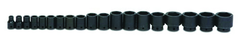 19 Piece - 1/2" Drive - 6 Point- Shallow Impact Socket Set on Clip Rail SAE - All Tool & Supply