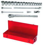 22 Piece - 3/4" Drive - 12 Point-   Socket Set in Metal Box SAE - All Tool & Supply