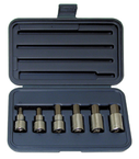 6 Piece - 6; 8; 10; 12; 14; 17mm - 1/2" Drive - Metric Hex Bit Set - All Tool & Supply