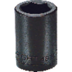 22 mm × 41.28 mm Overall Length-1/2″ Drive-6 Point - Metric Impact Socket - All Tool & Supply