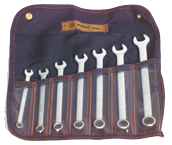 Wright Tool Fractional Combination Wrench Set -- 7 Pieces; 12PT Chrome Plated; Includes Sizes: 3/8; 7/16; 1/2; 9/16; 5/8; 11/16; 3/4"; Grip Feature - All Tool & Supply