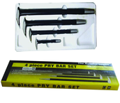 4 Piece - 6; 12; 16 & 20" - Solid Steel - Pry Bar Set - All Tool & Supply