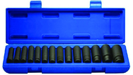 15 Piece - 11 to 32mm - 1/2" Drive - Metrid Deep Impact Socket SEt - All Tool & Supply