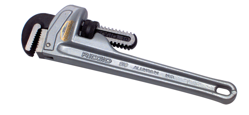 1-1/2" Pipe Capacity - 10" OAL - Aluminum Pipe Wrench - All Tool & Supply