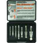 #7017P; Removes #6 to #12 Screws; 7 Piece Extractor Kit - Screw Extractor - All Tool & Supply