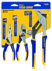 Pliers Set -- #2078704; 3 Pieces; Includes: 6" Long Nose; 6" Slip Joint; 10" Groove Joint - All Tool & Supply