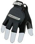 Black/Gray Synthetic Leather/Breathable Mach-5 Impact Gloves - All Tool & Supply