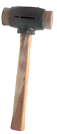 Rawhide Hammer with Face - 4 lb; Wood Handle; 2'' Head Diameter - All Tool & Supply